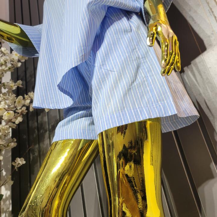 Azure Pinstripe Relaxed-Fit Co-ord Set